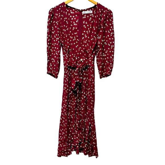Faithfull the Brand Chloe Midi Dress Betina Floral Size 4 - Picture 1 of 9